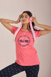 Sweet Moon Knit Cotton Pyjama Set - Navy Lightpink — thumbnail 5